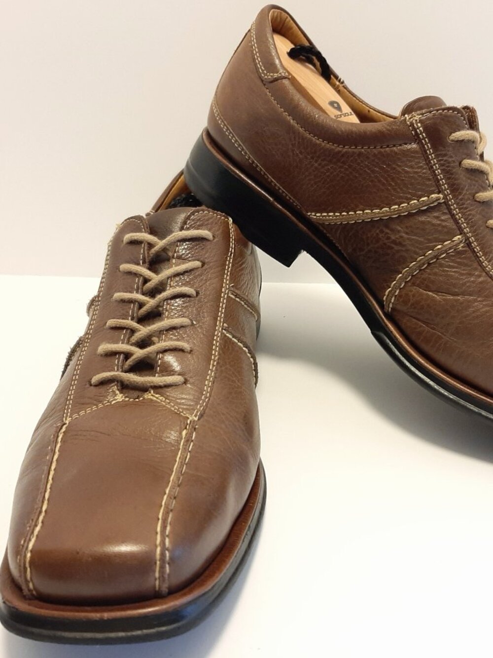 Sandro Moscoloni Men's Size 10 1/2 D Lace-Up Comfort Gel Shoes Brown Bicycle Toe